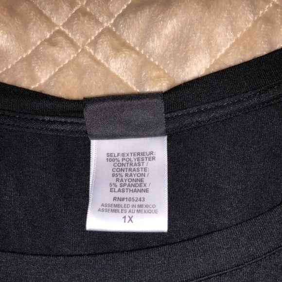 Bobeau Mixed Media High Low Tunic, 1X - Picture 6 of 6